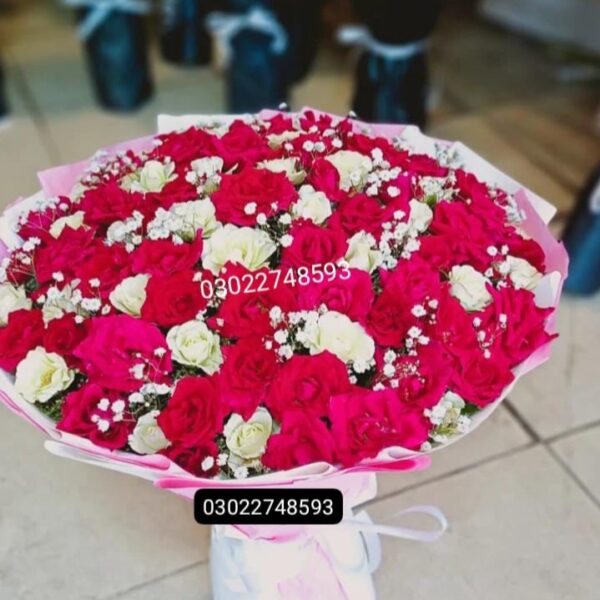 Valentine’s Day red bouquet from Iqbal Flower Shop Sargodha