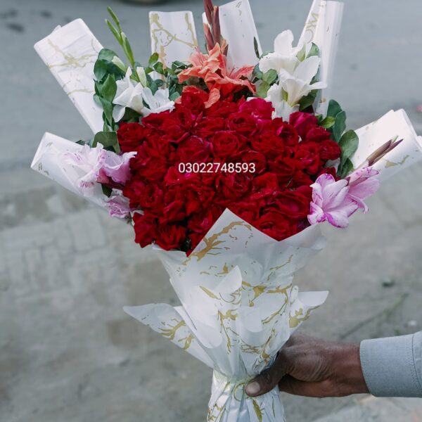 6. "Colorful mixed flower bouquet – Iqbal Flower Shop Sargodha