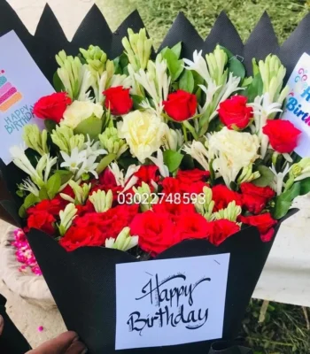 Vibrant flower bouquet online delivery in Sargodha