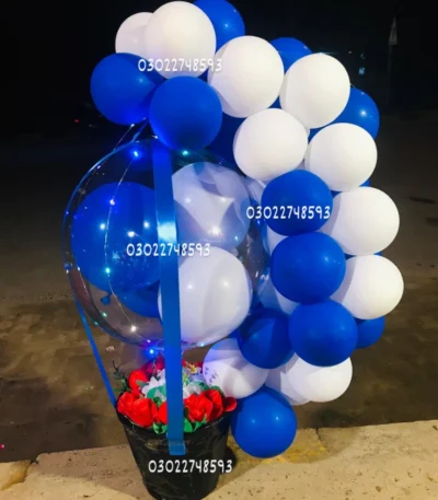 Customized balloon box with name tag – Sargodha gift shop