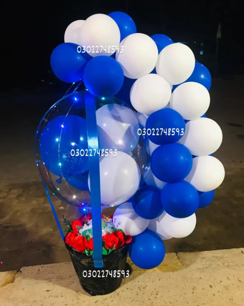 Customized balloon box with name tag – Sargodha gift shop