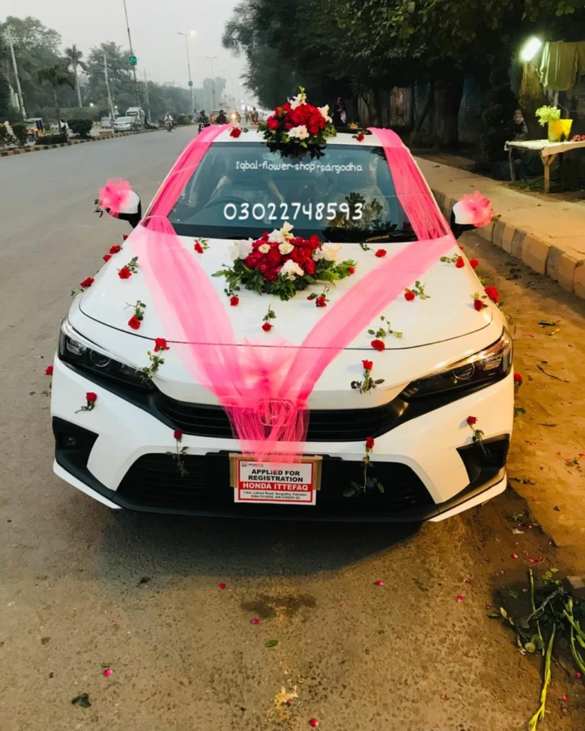 Car Decoration in sargodha fresh flowers car delevry flower shop sargodha