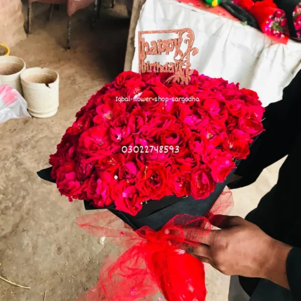 Premium red rose hand-tied bouquet Sargodha" 5. "Fresh red roses with same-day delivery in Sargodh