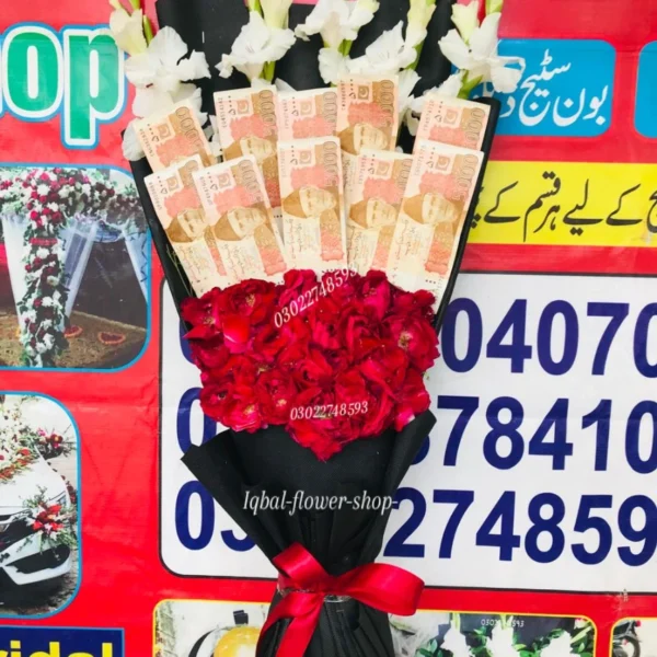 money bouquet in sargodha free delivery iqbal flower shop sargodha in flower shop sargodha