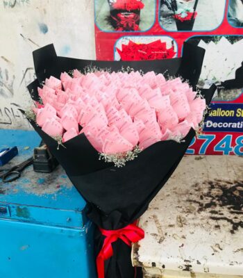 "Valentine’s Day red bouquet from Iqbal Flower Shop Sargodha"
