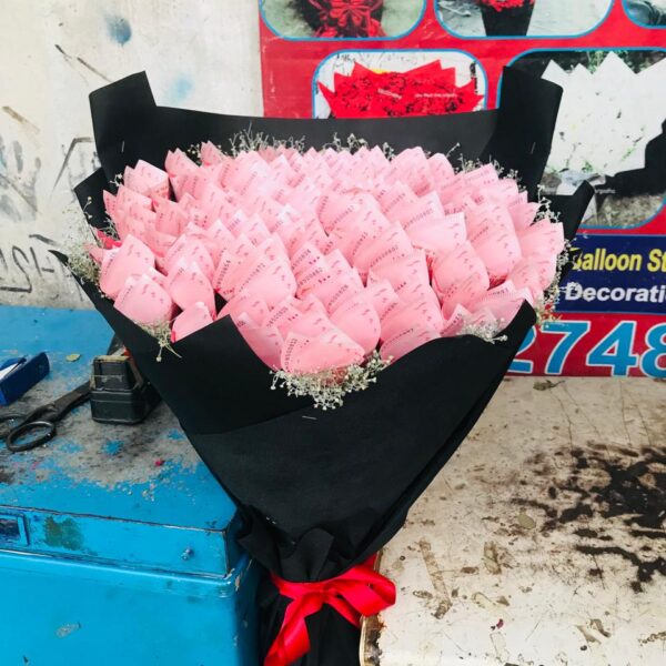 "Valentine’s Day red bouquet from Iqbal Flower Shop Sargodha"