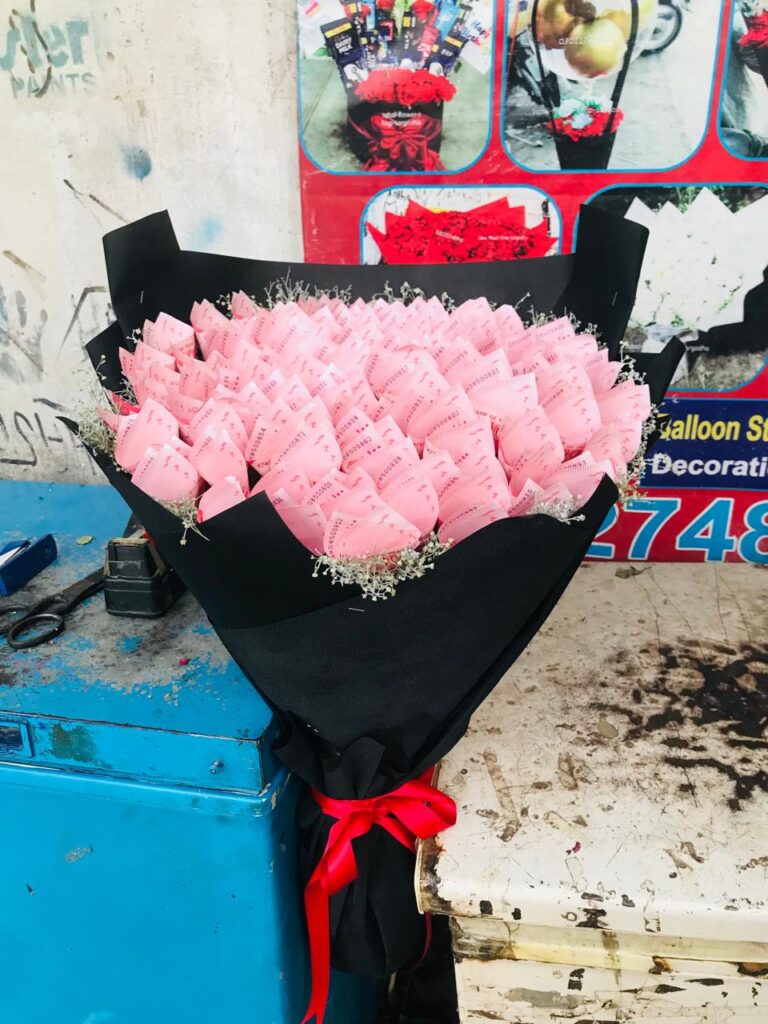 "Valentine’s Day red bouquet from Iqbal Flower Shop Sargodha"