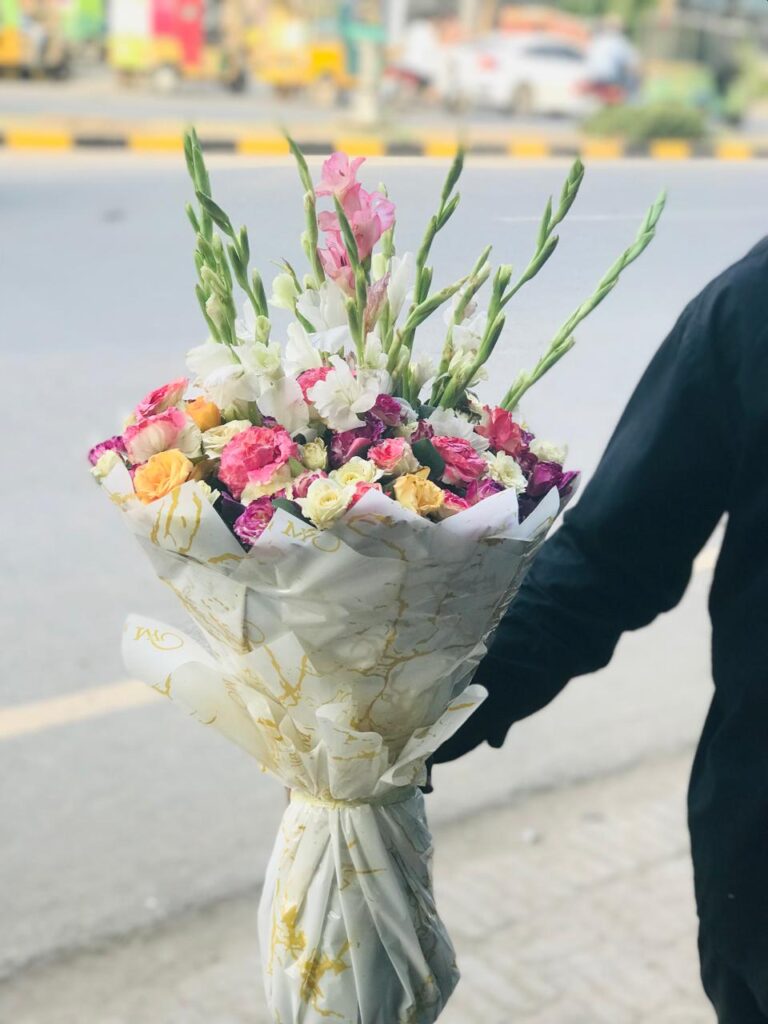 Valentine’s Day red bouquet from Iqbal Flower Shop Sargodh